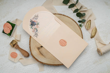 Powder Coloured Wedding Invitation