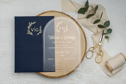 Gold Gilded Transparent Invitation Card