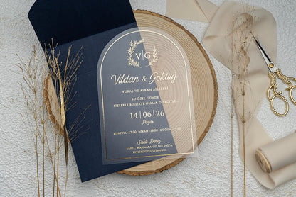 Gold Gilded Transparent Invitation Card