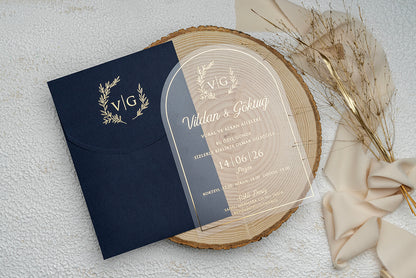 Gold Gilded Transparent Invitation Card