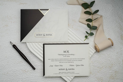 Marble Detailed Invitation Card