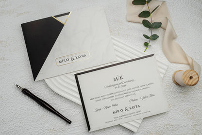 Marble Detailed Invitation Card