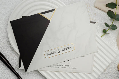 Marble Detailed Invitation Card