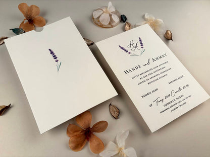 Purple Lavender Detailed Invitation