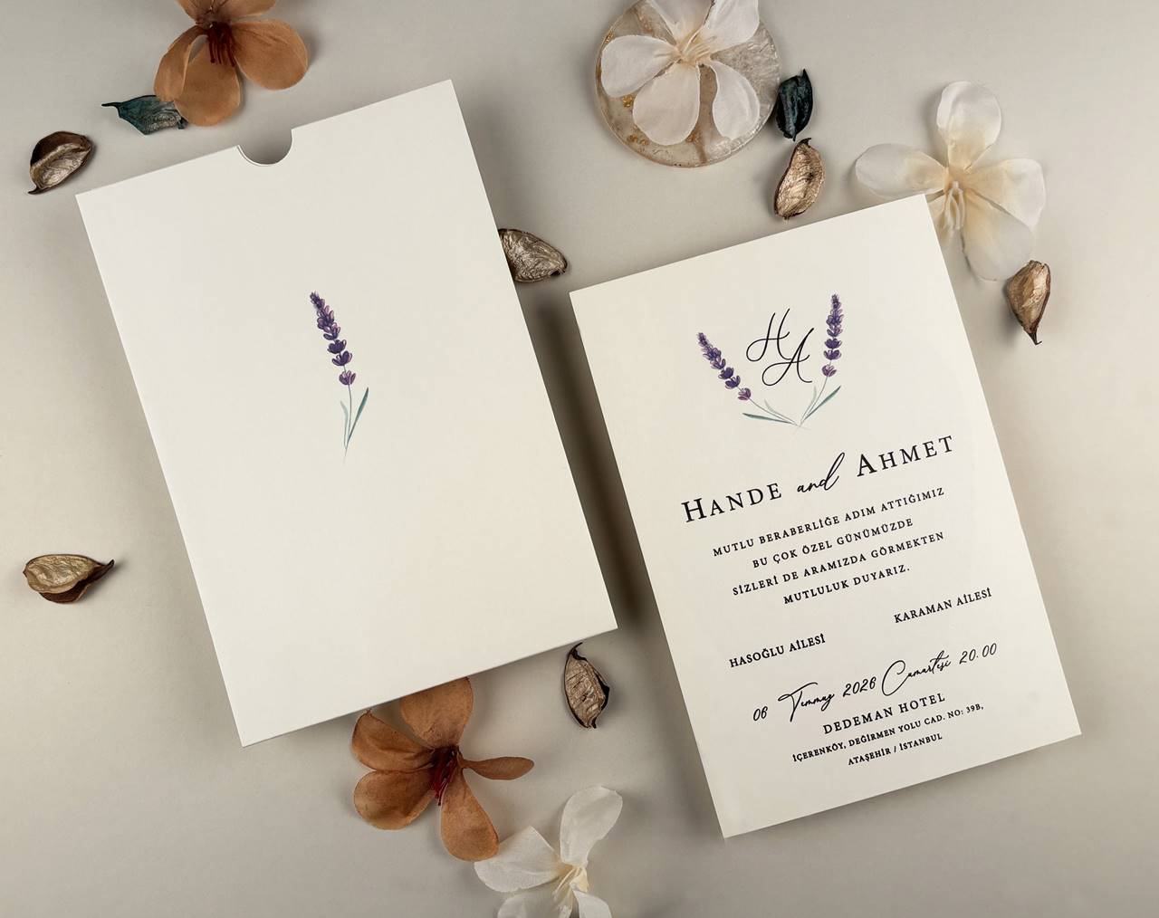 Purple Lavender Detailed Invitation