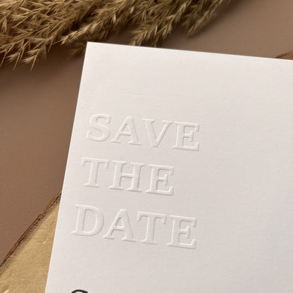 Save the Date Embossed Invitation