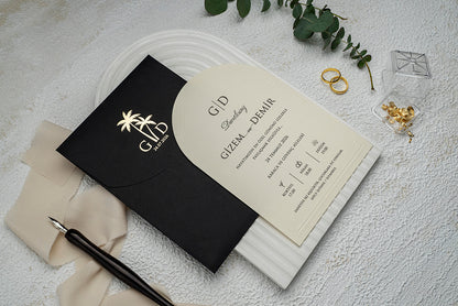 Simple Wedding Invitation with Icon