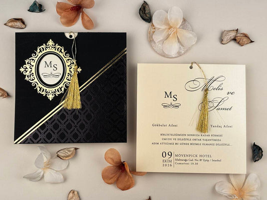 Special Wedding Invitation with Tassels