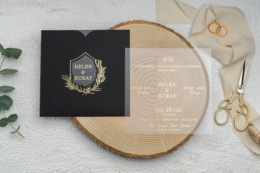 Square Transparent Material Invitation