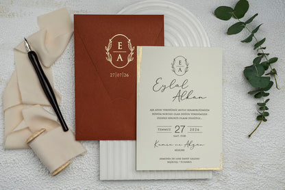 Tile Colour Envelope Invitation Card