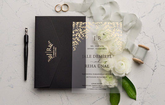 Acrylic Black Invitation