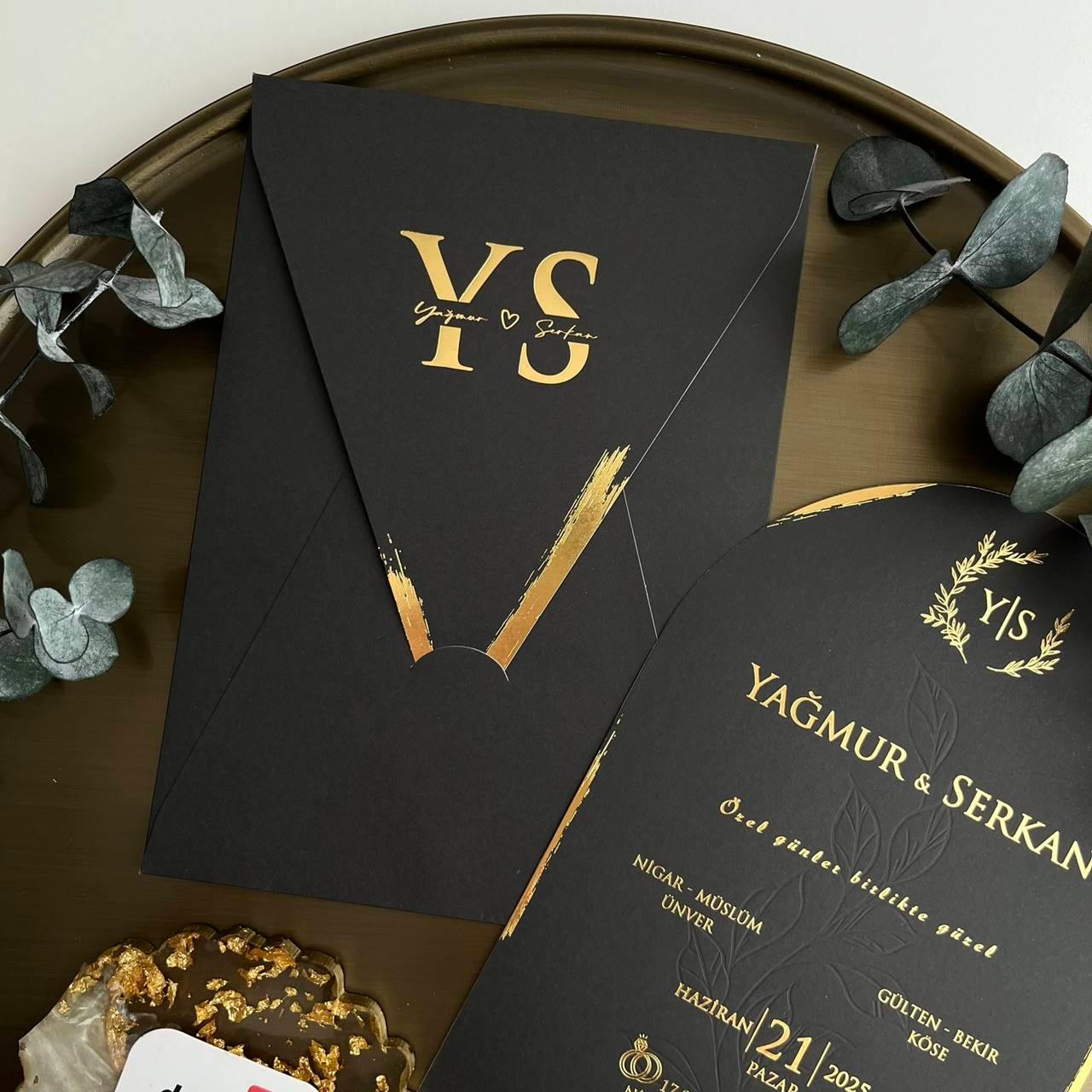 Arched Invitation - Black Sets